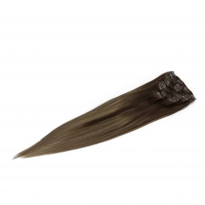 Clip-on hairextensions, 100 gram, 50 cm, balayage 4-4/8-8